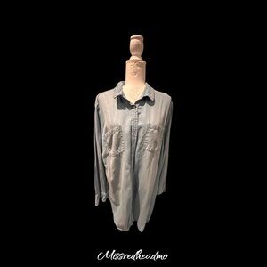 Ava & Vivian Blue Casual Shirt